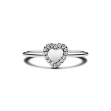 Load image into Gallery viewer, Engravable Heart Halo Ring