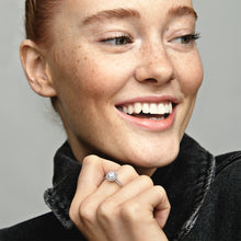 Load image into Gallery viewer, Round Sparkle Halo Ring