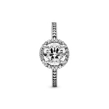 Load image into Gallery viewer, Round Sparkle Halo Ring