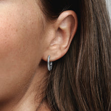 Load image into Gallery viewer, Pandora Moments Small Charm Hoop Earrings