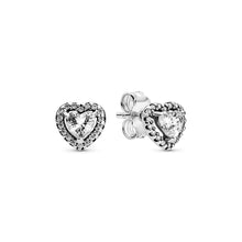 Load image into Gallery viewer, Elevated Heart Stud Earrings