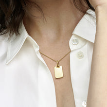 Load image into Gallery viewer, Engravable Rectangle Tag Pendant