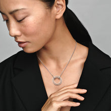 Load image into Gallery viewer, Pandora Signature Two tone Logo & Pavé Necklace