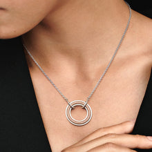 Load image into Gallery viewer, Pandora Signature Two tone Logo & Pavé Necklace