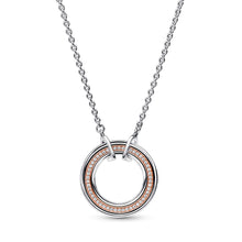 Load image into Gallery viewer, Pandora Signature Two tone Logo & Pavé Necklace