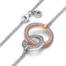 Load image into Gallery viewer, Pandora Signature Two tone Intertwined Circles Necklace