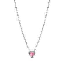 Load image into Gallery viewer, Pink Elevated Heart Necklace