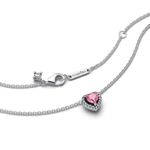 Load image into Gallery viewer, Pink Elevated Heart Necklace