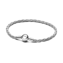 Load image into Gallery viewer, Round Pandora Clasp Twisted Snake Chain