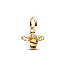 Load image into Gallery viewer, Sparkling Bee Dangle Charm