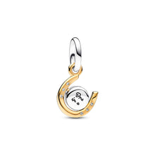 Load image into Gallery viewer, Two-tone Spinning Disc Horseshoe Dangle Charm