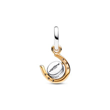 Load image into Gallery viewer, Two-tone Spinning Disc Horseshoe Dangle Charm