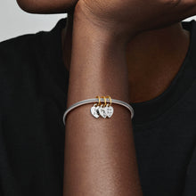 Load image into Gallery viewer, Two-tone Splittable Friendship Triple Dangle Charm