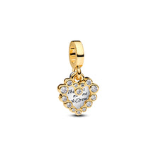 Load image into Gallery viewer, Sparkling Heart Double Dangle Charm