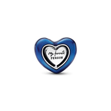 Load image into Gallery viewer, Blue Spinnable Heart Charm