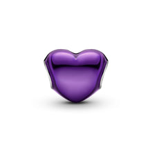 Load image into Gallery viewer, Metallic Purple Heart Charm