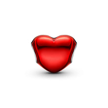 Load image into Gallery viewer, Metallic Red Heart Charm