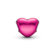 Load image into Gallery viewer, Metallic Pink Heart Charm