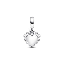 Load image into Gallery viewer, Sparkling Heart Double Dangle Charm
