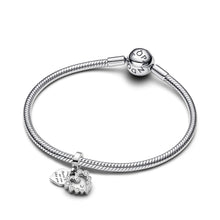 Load image into Gallery viewer, Sparkling Heart Double Dangle Charm