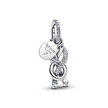 Load image into Gallery viewer, Pavé Infinity Knot Dangle Charm