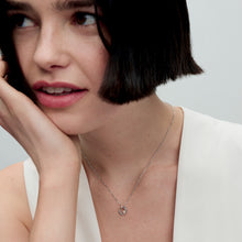 Load image into Gallery viewer, Organically Shaped Pavé Circle & Treated Freshwater Cultured Pearl Collier Necklace