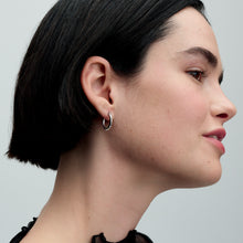 Load image into Gallery viewer, Pandora Moments 18 mm Charm Hoop Earrings