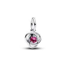 Load image into Gallery viewer, Pink Eternity Circle Dangle Charm