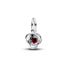 Load image into Gallery viewer, Red Eternity Circle Dangle Charm