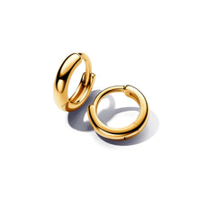 Load image into Gallery viewer, Round Huggie Hoop Earrings