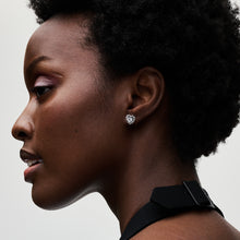 Load image into Gallery viewer, Sparkling Heart Halo Stud Earrings
