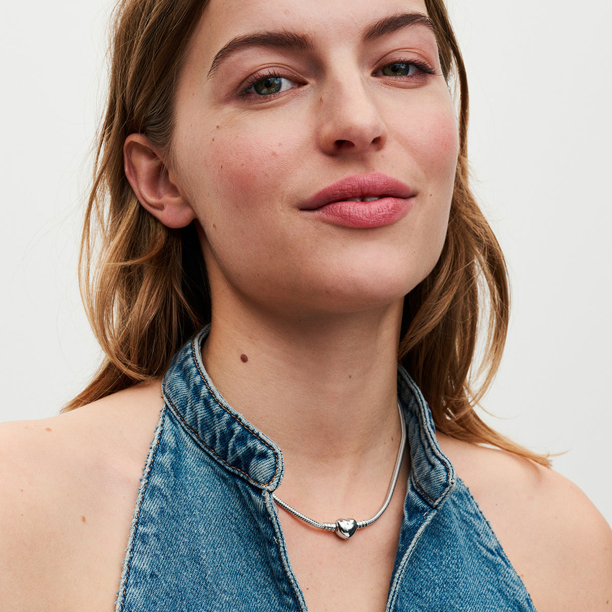 Pandora Moments Heart Clasp Snake Chain Necklace pandora-moments-heart-clasp-snake-chain-necklace