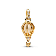 Load image into Gallery viewer, Sparkling Clear Hot Air Balloon Dangle Charm
