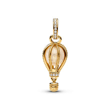 Load image into Gallery viewer, Sparkling Clear Hot Air Balloon Dangle Charm