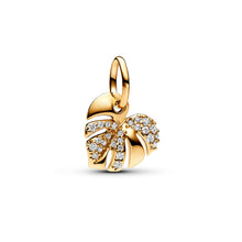Load image into Gallery viewer, Sparkling Monstera Leaf Dangle Charm