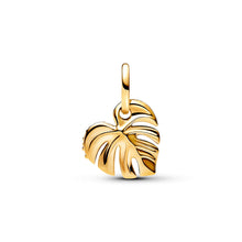 Load image into Gallery viewer, Sparkling Monstera Leaf Dangle Charm