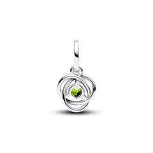 Load image into Gallery viewer, Spring Green Eternity Circle Dangle Charm