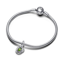 Load image into Gallery viewer, Spring Green Eternity Circle Dangle Charm