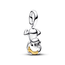Load image into Gallery viewer, Two-tone Movable Monkey Dangle Charm