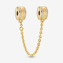 Load image into Gallery viewer, Pandora Logo Safety Chain Clip Charm