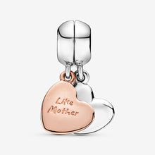 Load image into Gallery viewer, Mother & Daughter Heart Split Dangle Charm