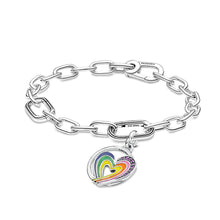 Load image into Gallery viewer, Pandora ME Rainbow Heart Bracelet Styled Set