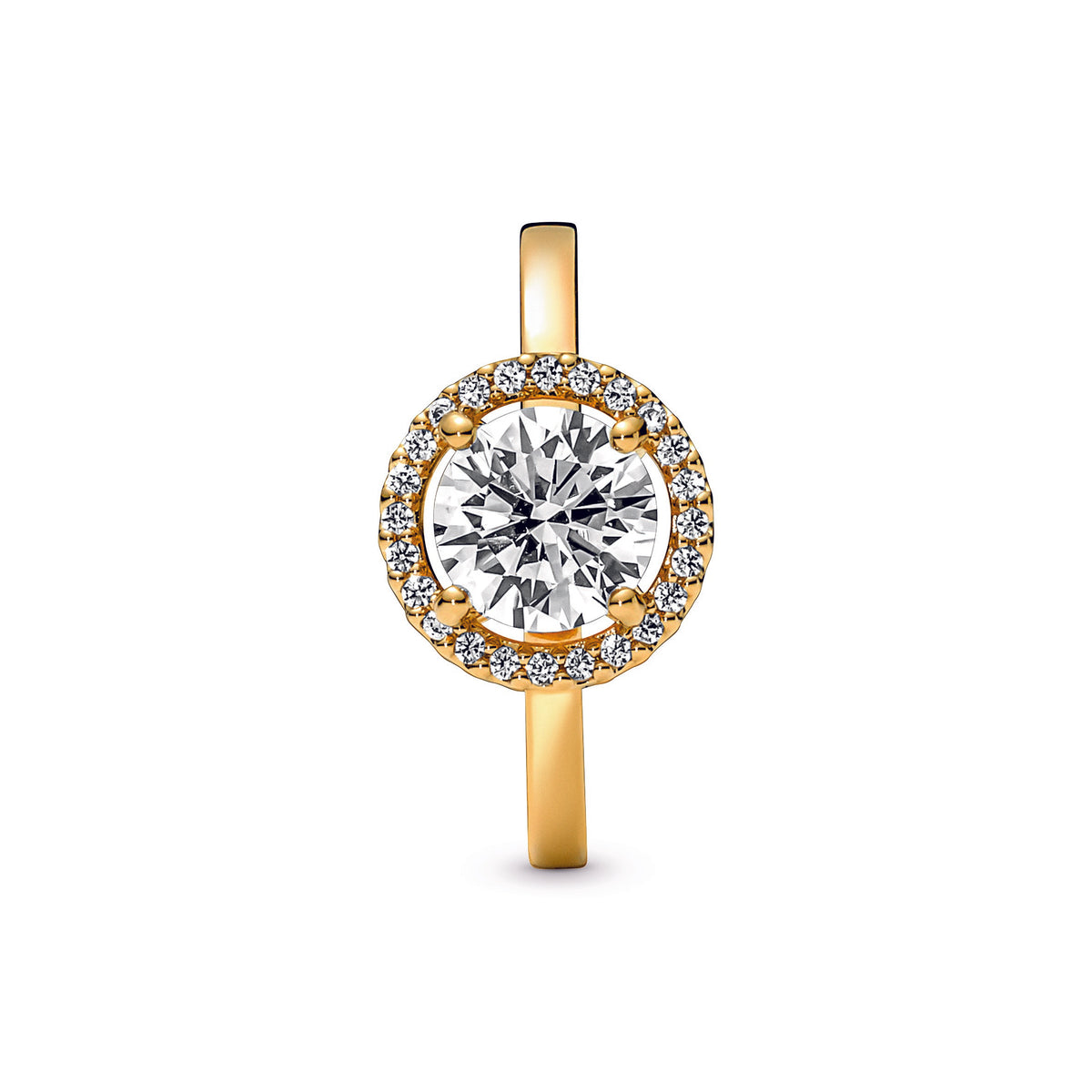 Sparkling Round Halo Ring