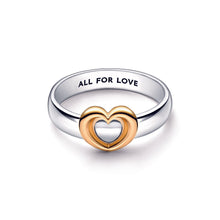 Load image into Gallery viewer, Radiant Two-tone Sliding Heart Ring