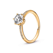 Load image into Gallery viewer, Clear Sparkling Crown Solitaire Ring