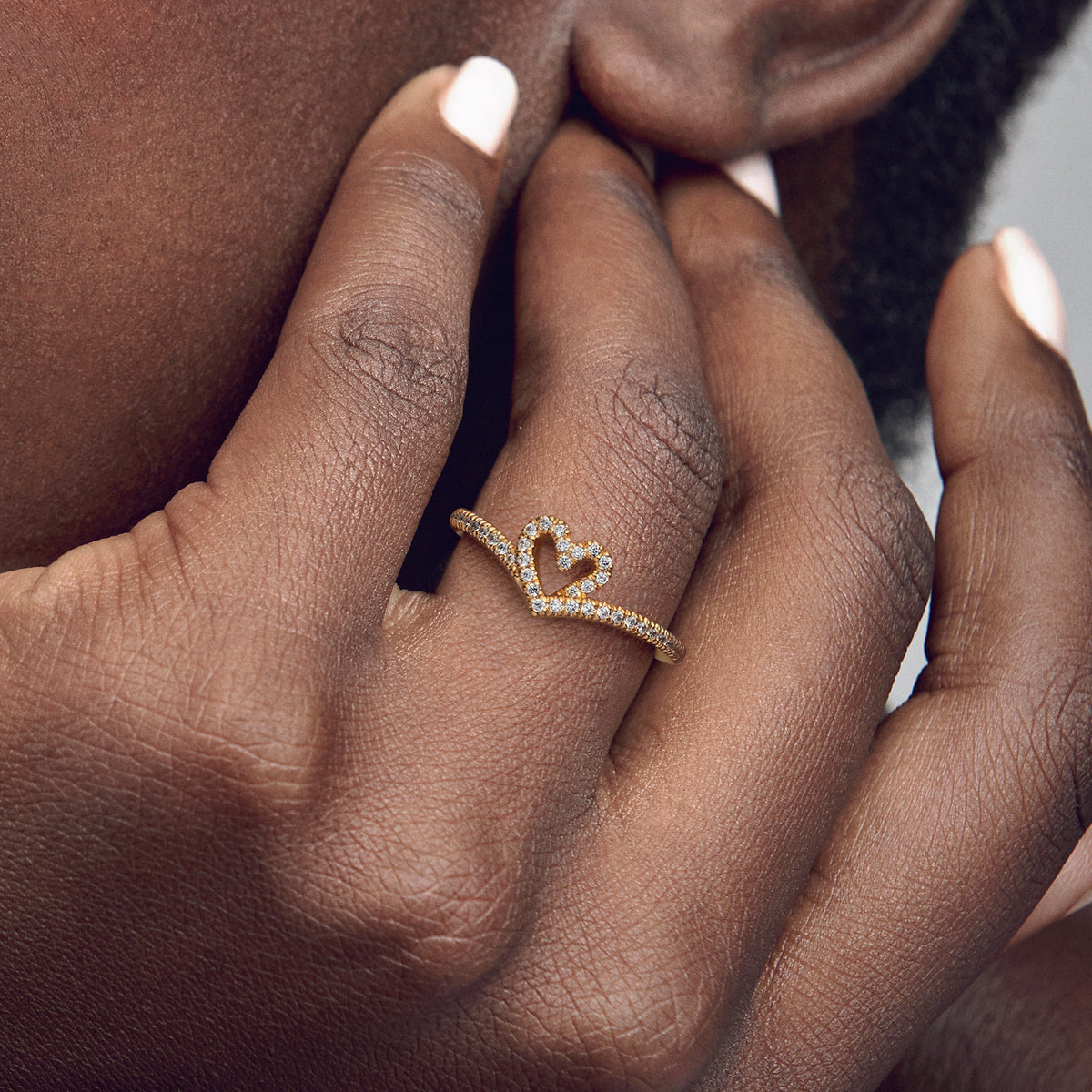 Pandora shine wishbone ring discount