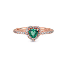 Load image into Gallery viewer, Sparkling Elevated Heart Ring