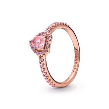 Load image into Gallery viewer, Sparkling Elevated Heart Ring