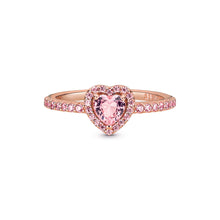 Load image into Gallery viewer, Sparkling Elevated Heart Ring