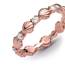 Load image into Gallery viewer, Sparkling Seashell Band Ring
